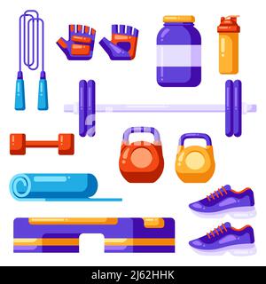 Fitness accessories and stuff for a healthy Vector Image