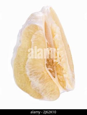 Sweet pomelo isolated on white background. Clipping path Stock Photo