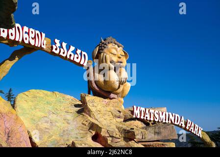 Mtatsminda Park in Tbilisi/Georgia Stock Photo