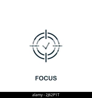 Focus icon. Monochrome simple Brain Process icon for templates, web ...