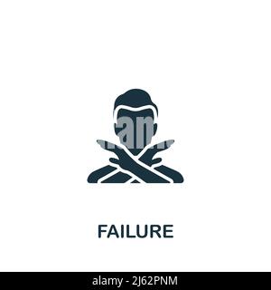 Failure icon. Monochrome simple Brain Process icon for templates, web ...