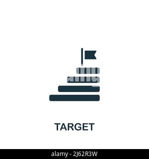 Target icon. Monochrome simple Brain Process icon for templates, web design and infographics Stock Vector