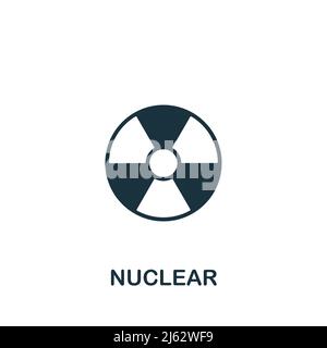 Nuclear icon. Monochrome simple Bioengineering icon for templates, web ...