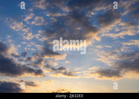 cloud sky evening sky and clouds as the sun sets UK Stock Photo