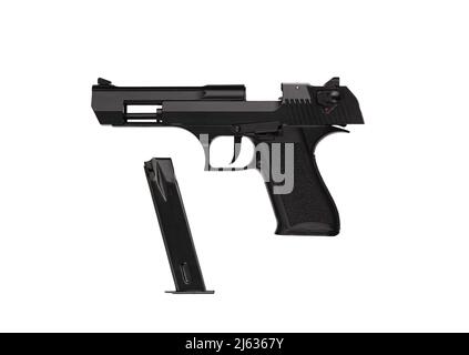 desert eagle handgun pistol isolated on a white background Stock Photo ...