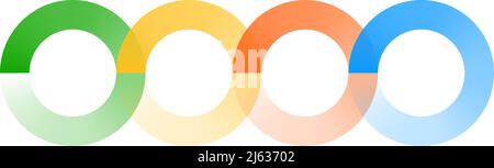 Intersecting circles, rings abstract geometric icon, vector illustration. Stock vector illustration, clip-art graphics Stock Vector