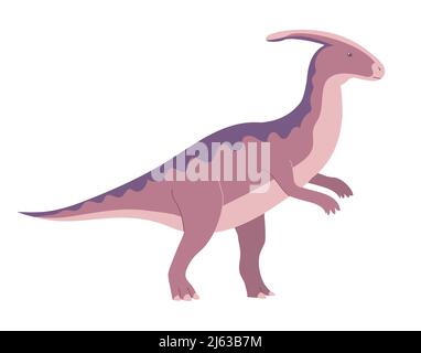 Antigo Pangolim Parasaurolophus. Animal Pré-histórico Com Um