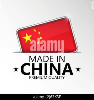 Made in China graphic and label. Element of impact for the use you want to make of it. Stock Vector