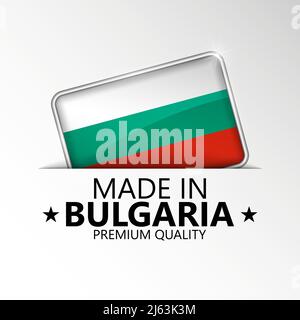 Made in Bulgaria graphic and label. Element of impact for the use you want to make of it. Stock Vector