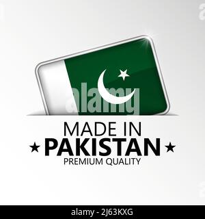 Made in Pakistan graphic and label. Element of impact for the use you want to make of it. Stock Vector