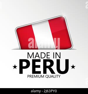 Made in Peru graphic and label. Element of impact for the use you want to make of it. Stock Vector