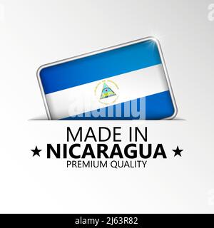 Made in Nicaragua graphic and label. Element of impact for the use you want to make of it. Stock Vector