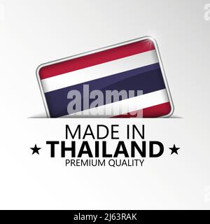 Made in Thailand graphic and label. Element of impact for the use you want to make of it. Stock Vector