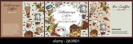 Set of coffee banner templates coffee time concept. Can be used for web banner, Graphic style elements: postcard, menu, sticker, label, packaging. Stock Vector