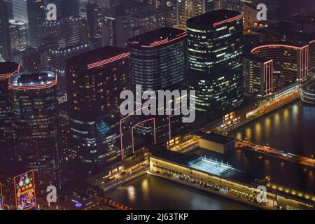 Beautiful view of the ocean terminal from sky100 observation deck Stock Photo