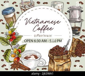 coffee background with freehand drawings that can be used for menu books and cafe promotions. can be used for website or social media or for commercia Stock Vector