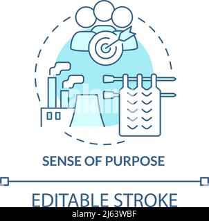 Sense of purpose turquoise concept icon Stock Vector