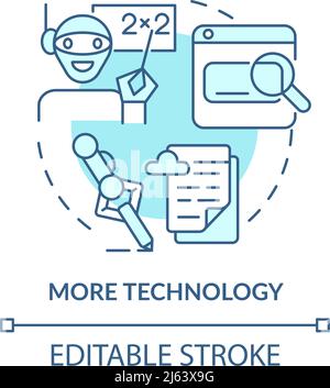 More technology turquoise concept icon Stock Vector