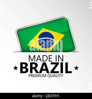 Made In Brazil Graphic And Label. Element Of Impact For The Use You 