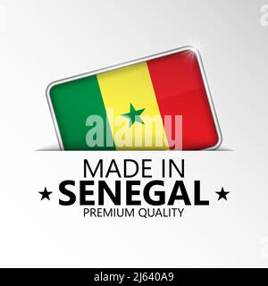 Made in Senegal graphic and label. Element of impact for the use you want to make of it. Stock Vector