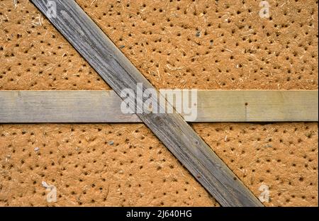Wood clay architecture detail background Stock Photo