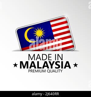 Made in Malaysia graphic and label. Element of impact for the use you want to make of it. Stock Vector