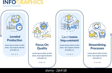 Lean manufacturing principles rectangle infographic template Stock ...