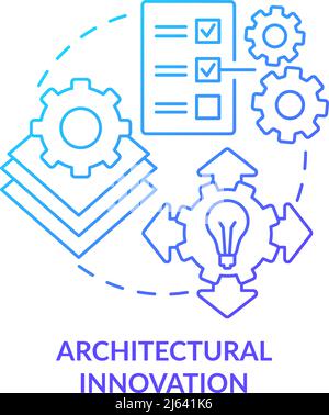Architectural innovation blue gradient concept icon Stock Vector