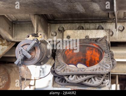 Detail image of a fuel truck Stock Photo