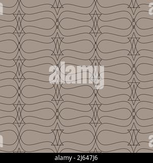 geometric ornament of black lines pettern no background Stock Vector