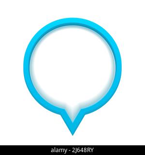 3d Speech Bubble Vector Illustration on white Stock Vector