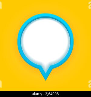 3d Speech Bubble Vector Illustration on yellow Stock Vector