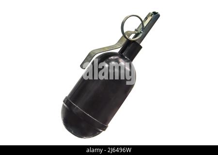 Hand grenade combat weapons isolated on white background Stock Photo