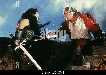 CLANCY BROWN, SEAN CONNERY, HIGHLANDER, 1986 Stock Photo