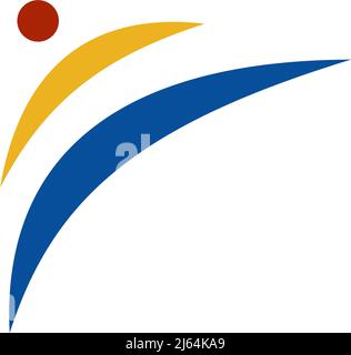 simple kick martial art icon logo design Stock Vector
