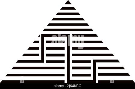 Triangle biphasic waveform anodal vector logo design Stock Vector