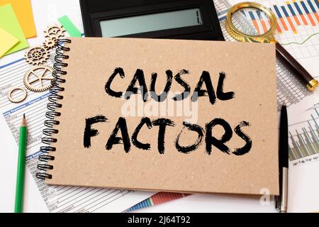 Causal forecasting is shown on a photo using the text. Stock Photo
