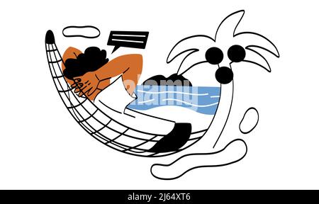 Tourists on vacation Stock Vector
