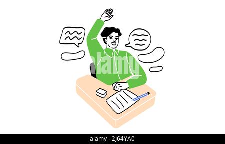 Student life concept Stock Vector