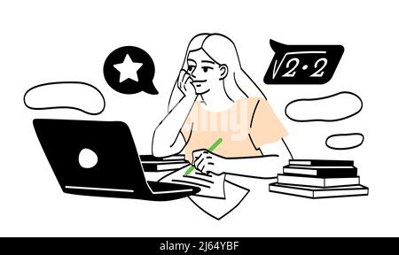 Student life concept Stock Vector