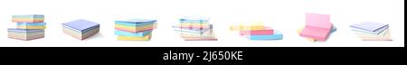 Set of colorful sticky notes isolated on white Stock Photo