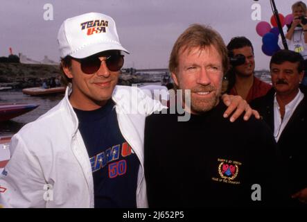 Chuck Norris and Don Johnson 1990 Credit: Ralph Dominguez/MediaPunch ...