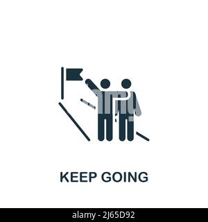 Keep Going icon. Monochrome simple Business Motivation icon for templates, web design and infographics Stock Vector