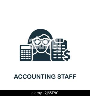 Accounting Staff icon. Monochrome simple Business Training icon for templates, web design and infographics Stock Vector
