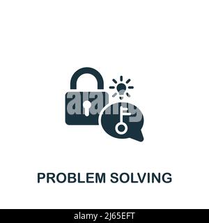 Problem Solving icon. Simple line element business motivation symbol for templates, web design and infographics. Stock Vector