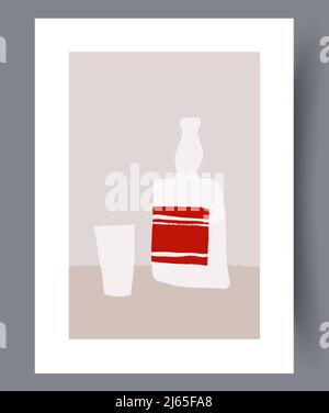 Printable wall art vector poster set vector. Stock Vector