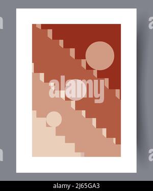Printable wall art vector poster set vector. Stock Vector