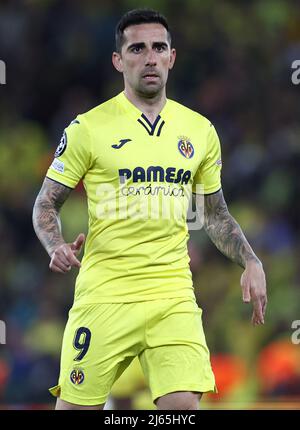 Liverpool, England, 27th April 2022.   Paco Alcacer of Villarreal during the UEFA Champions League match at Anfield, Liverpool. Picture credit should read: Darren Staples / Sportimage Credit: Sportimage/Alamy Live News Stock Photo