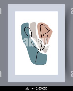 Printable wall art vector poster set vector. Stock Vector