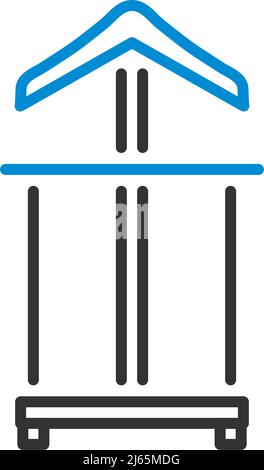 Hanger Stand Icon. Editable Bold Outline With Color Fill Design. Vector Illustration. Stock Vector